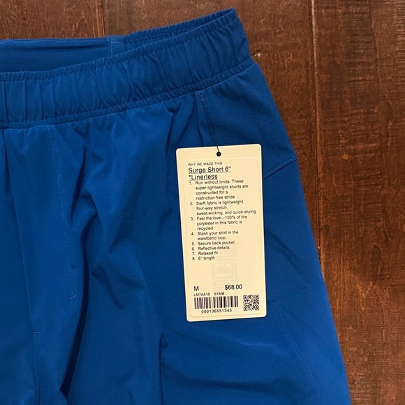 Men’s Lululemon Blue Surge Shorts - Picture 2 of 4